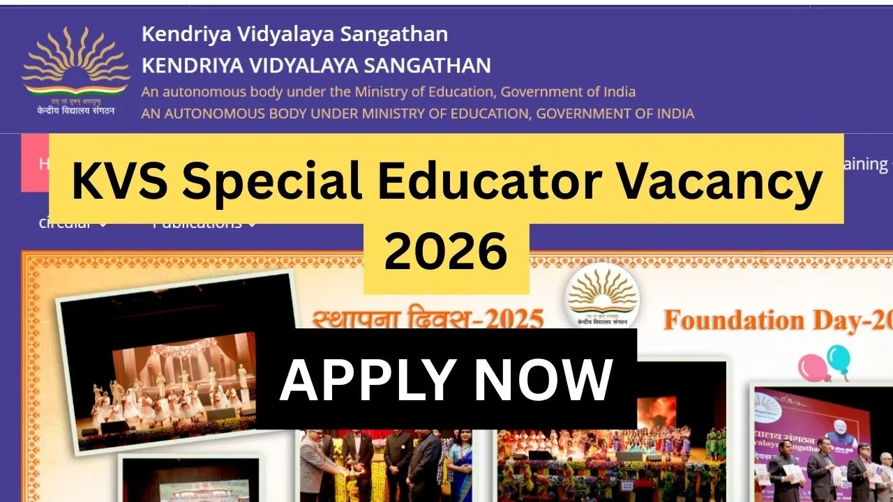 KVS Special Educator Vacancy 2026