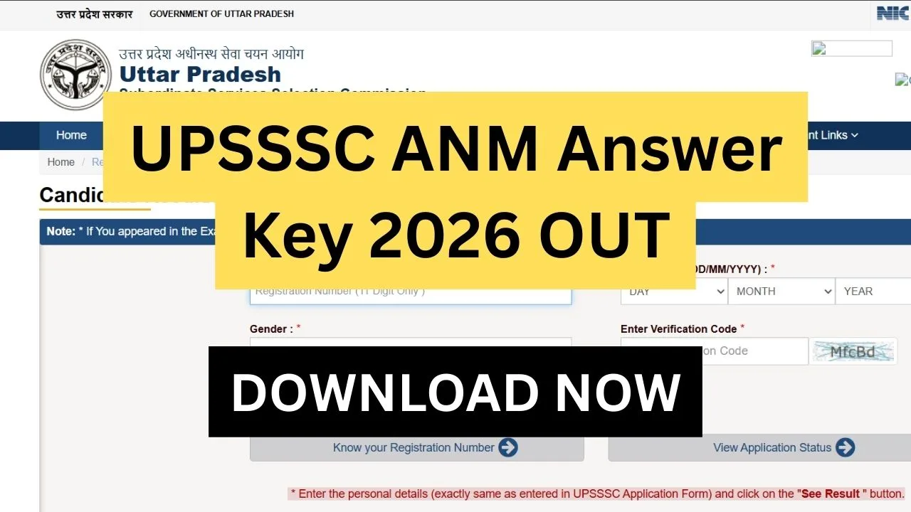 UPSSSC ANM Answer Key 2026